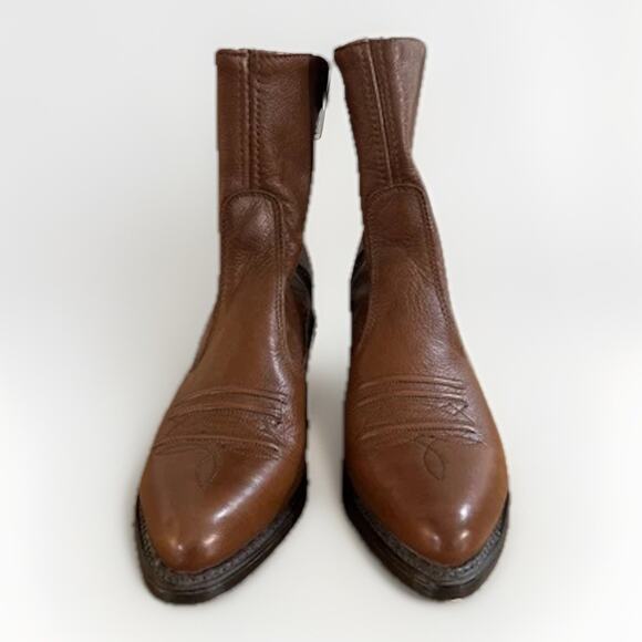 Biltrite Women’s Size 7 Cowboy Ankle Boots Brown - Picture 2 of 8